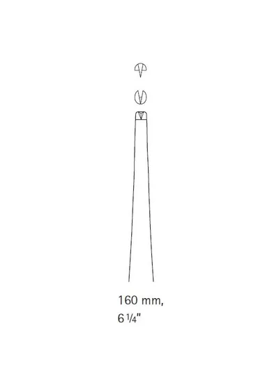 Пинцет хирургический, стандартный, зубчики 1х2, 160 мм, арт: BD559R