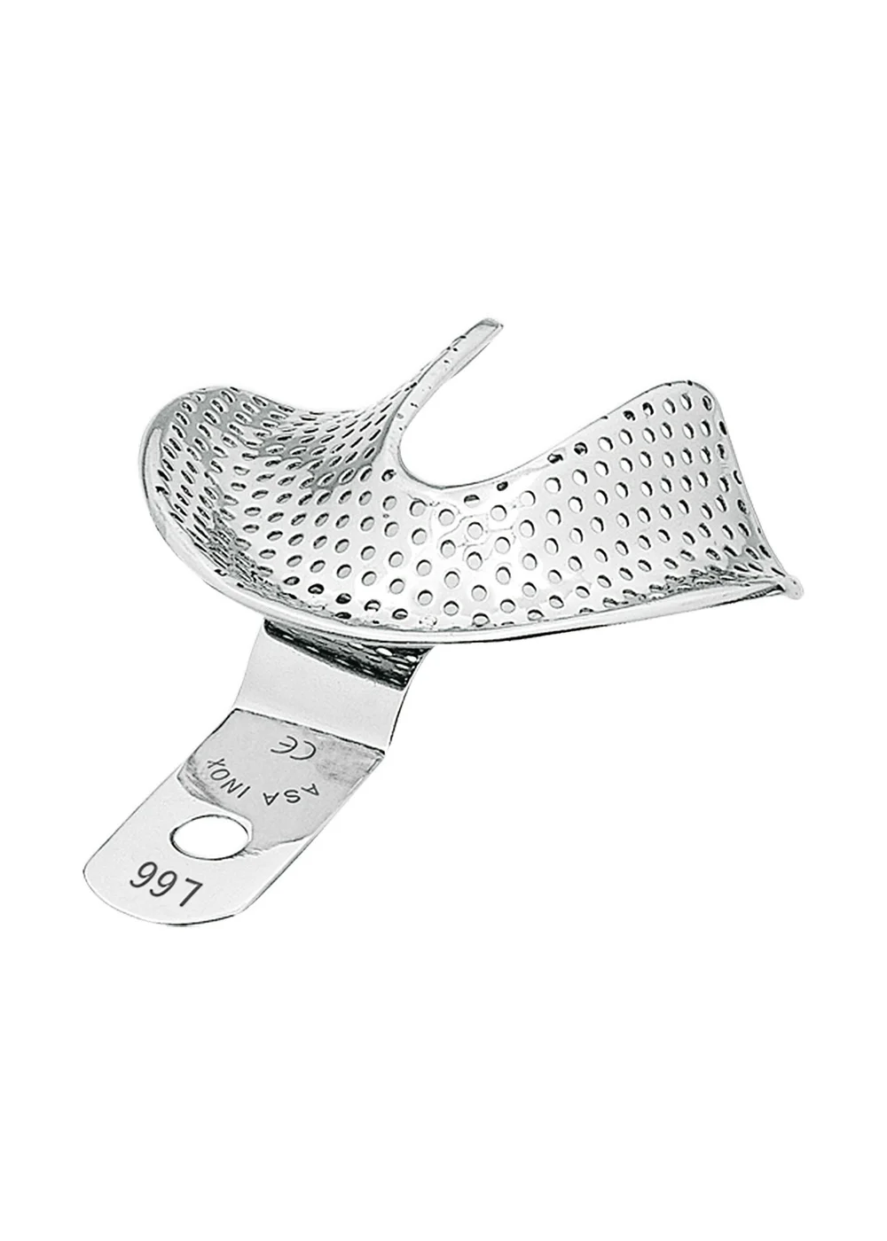 Asa Dental 2806-L66 - ложка слепочная нижняя большая (L) с перфорацией для беззубых челюстей