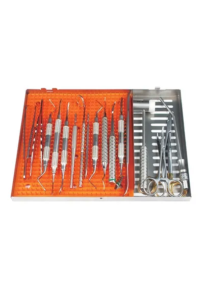 Базовый набор имплантолога, Mr.Curette Tech, в кассете CST-07