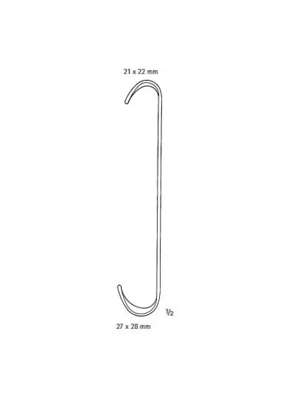 Крючок ROUX, двусторонний 21x22/27x28 мм, малый. Длина 145 мм., арт: BT031R