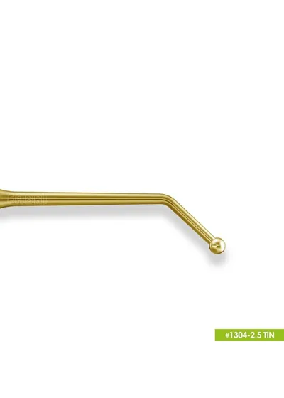 1304-2,5 TiN Удлиненная средняя гладилка с штопфером-шариком Ø2.5mm. Ручка Ø6mm. Покрытие Gold