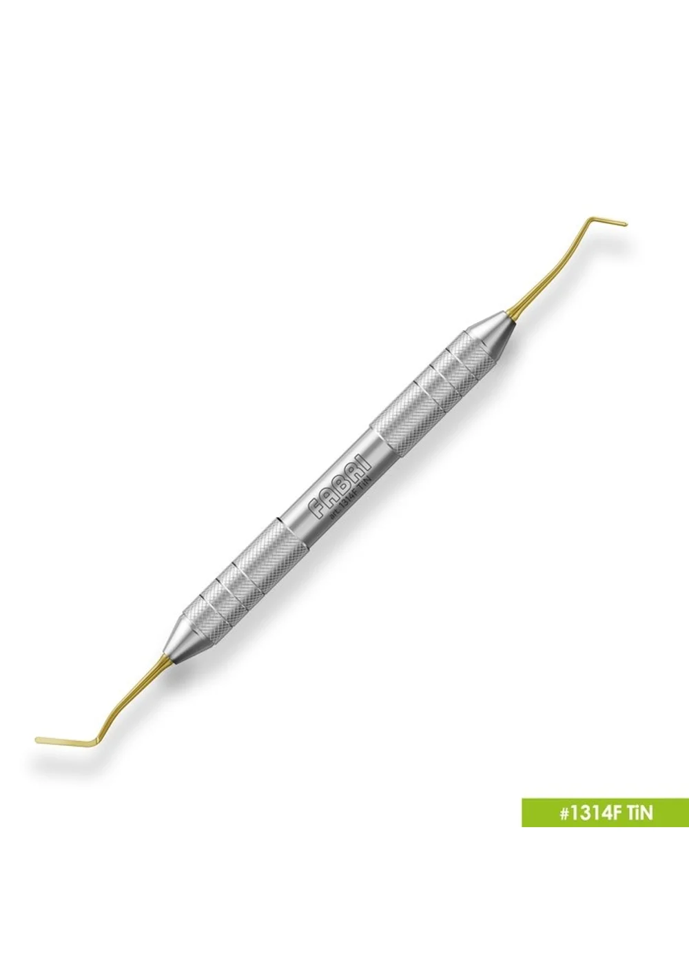 1314F TiN Удлиненная узкая гладилка с штопфером Ø1.3mm. Эргономичная ручка Ø10mm. Покрытие Gold