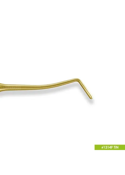 1314F TiN Удлиненная узкая гладилка с  штопфером Ø1.3mm. Эргономичная ручка Ø10mm. Покрытие Gold