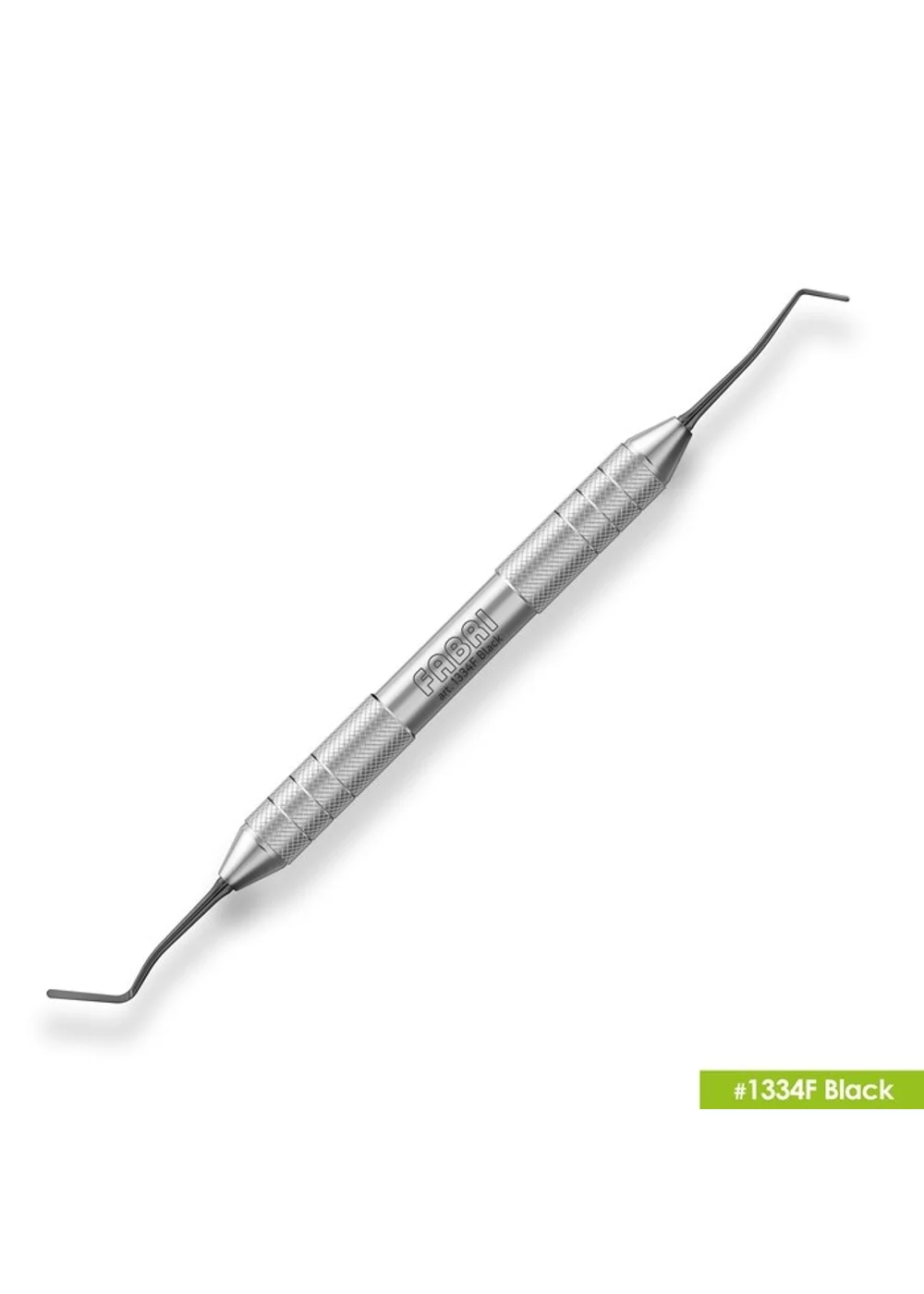 1334F Black Удлиненная узкая гладилка с цилиндрическим штопфером Ø1.0mm. Эргономичная ручка Ø10mm. Покрытие Black
