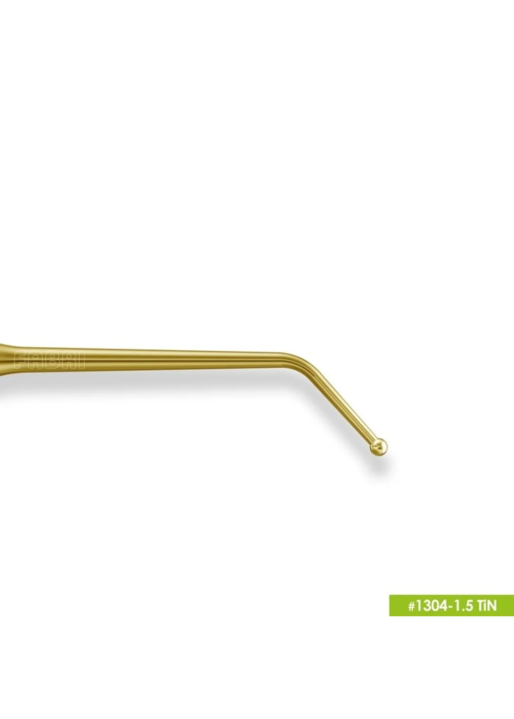 1304-1,5 TiN Удлиненная узкая гладилка с штопфером-шариком Ø1.5mm. Ручка Ø6mm. Покрытие Gold