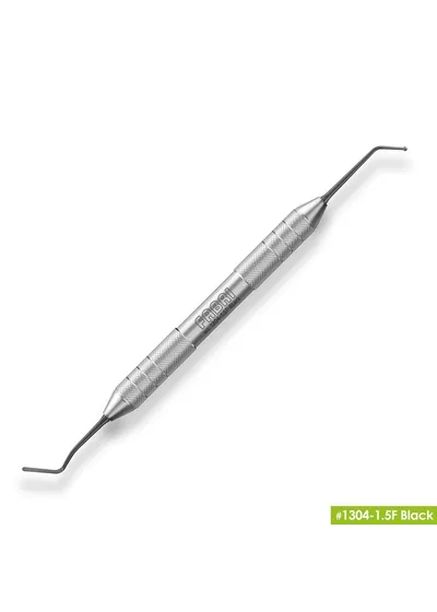 1304-1,5F Black Удлиненная узкая гладилка с штопфером-шариком Ø1.5mm. Эргономичная ручка Ø10mm. Покрытие Black