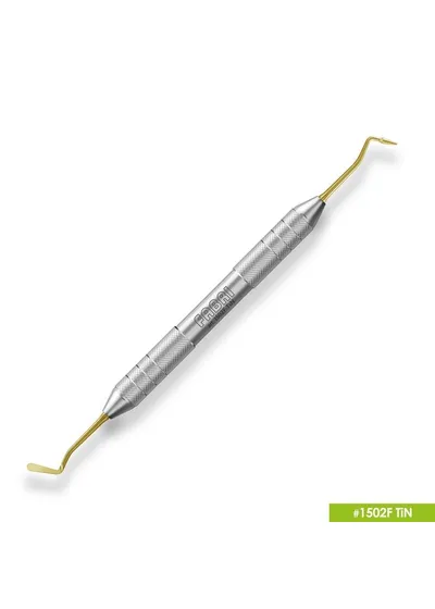 1502F TiN Средняя  гладилка с  конусовидным штопфером Ø0.9mm. Эргономичная ручка Ø10mm. Покрытие Gold