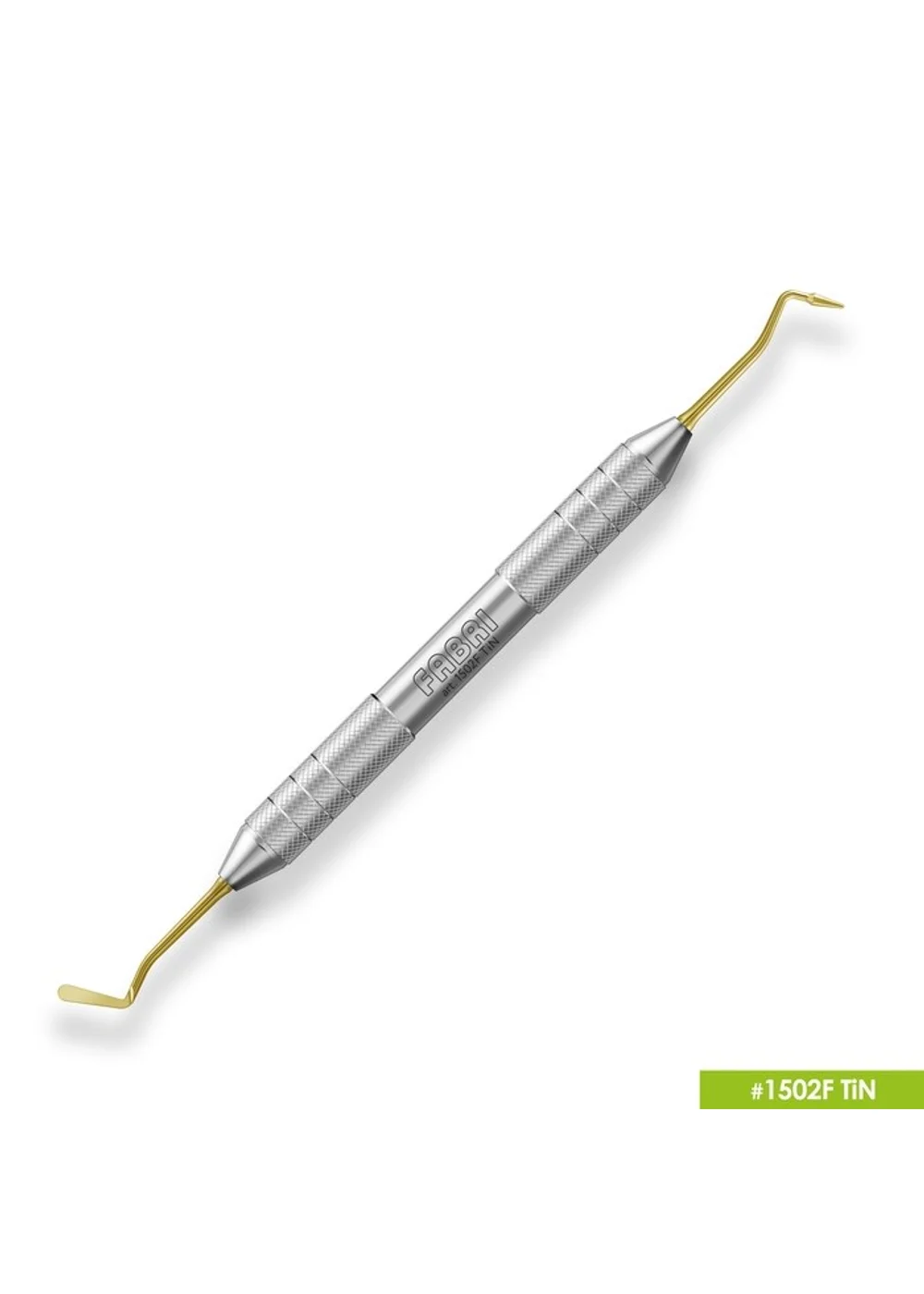 1502F TiN Средняя гладилка с конусовидным штопфером Ø0.9mm. Эргономичная ручка Ø10mm. Покрытие Gold