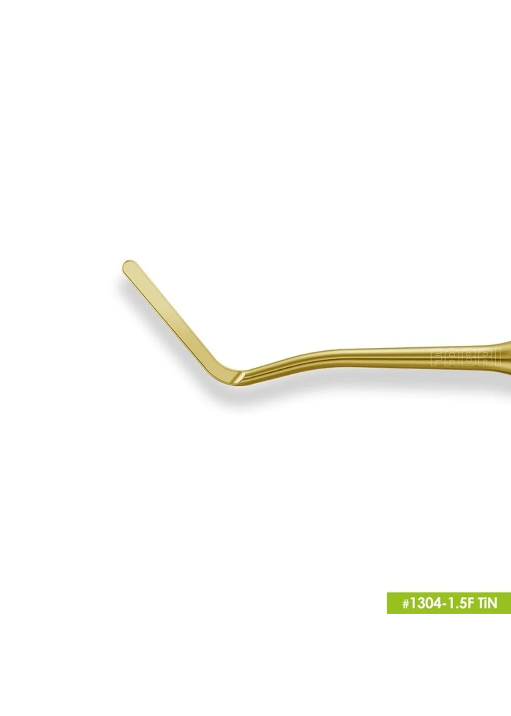 1304-1,5F TiN Удлиненная узкая гладилка с штопфером-шариком Ø1.5mm. Эргономичная ручка Ø10mm. Покрытие Gold