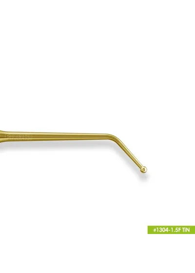 1304-1,5F TiN Удлиненная узкая гладилка с штопфером-шариком Ø1.5mm. Эргономичная ручка Ø10mm. Покрытие Gold