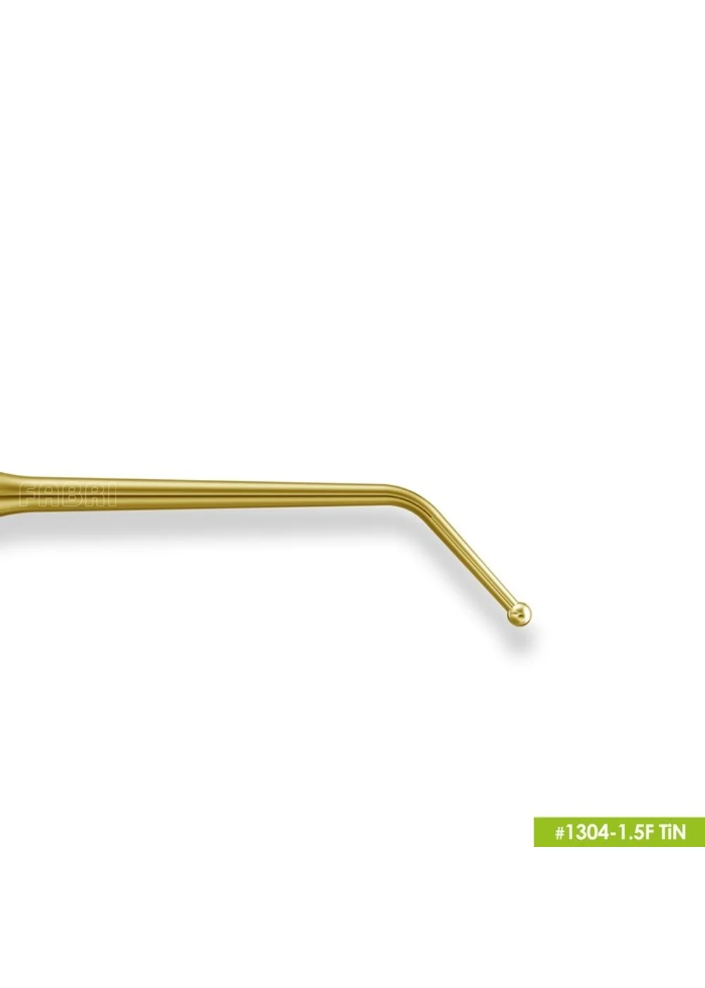1304-1,5F TiN Удлиненная узкая гладилка с штопфером-шариком Ø1.5mm. Эргономичная ручка Ø10mm. Покрытие Gold