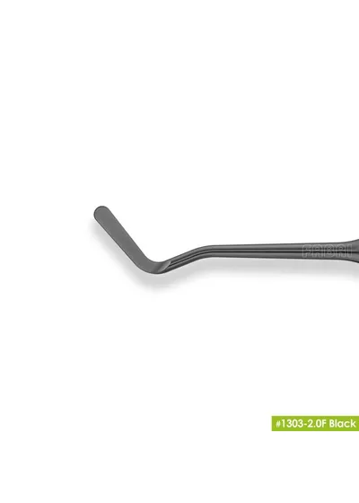 1303-2,0F Black Средняя гладилка с двухугловым штопфером-шариком Ø2.0mm. Эргономичная ручка Ø10mm. Покрытие Black