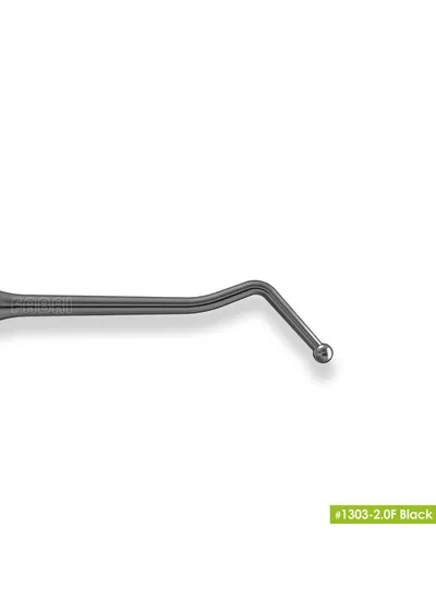 1303-2,0F Black Средняя гладилка с двухугловым штопфером-шариком Ø2.0mm. Эргономичная ручка Ø10mm. Покрытие Black