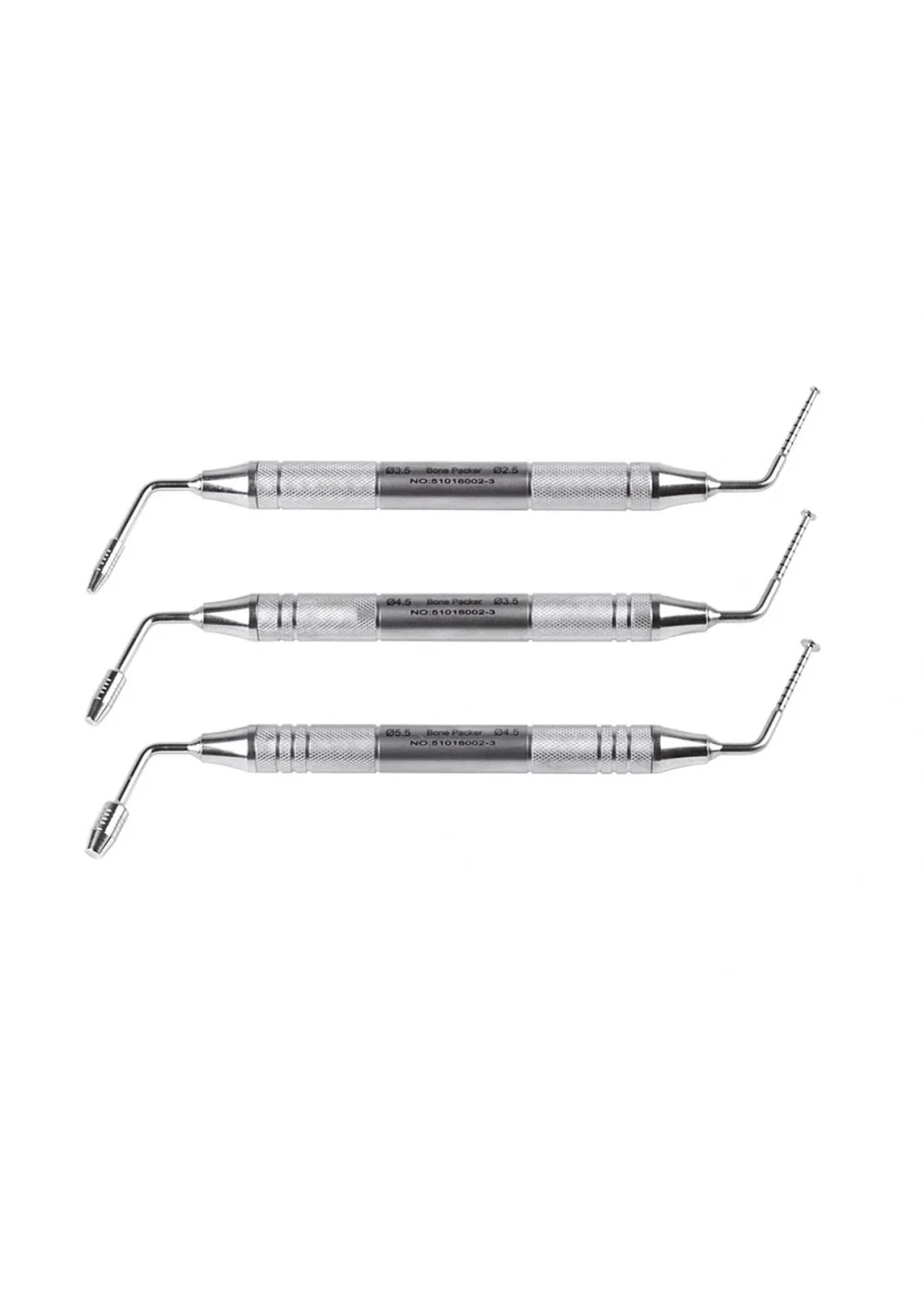 Набор костных пакеров, Mr.Curette Tech, 3 шт, 2.5/3.5/4.5 мм