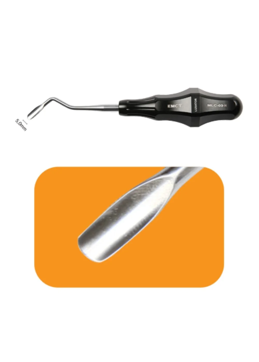 Люксатор Power Grip С03 Bein, изогнутый правый, для премоляров и моляров, ширина 5 ммMLC-03 Стоматологический Люксатор Power Grip С03 Bein, изогнутый правый, для премоляров и моляров, ширина 5 мм, Mr.Curette Tech, Южная Корея