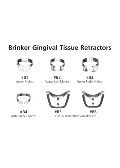 HYGENIC BRINKER UNIVERSAL CLAMP SET - набор кламмеров для сильно разрушенных зубов, 6 шт