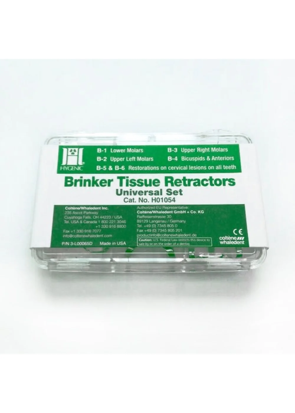 HYGENIC BRINKER UNIVERSAL CLAMP SET - набор кламмеров для сильно разрушенных зубов, 6 шт