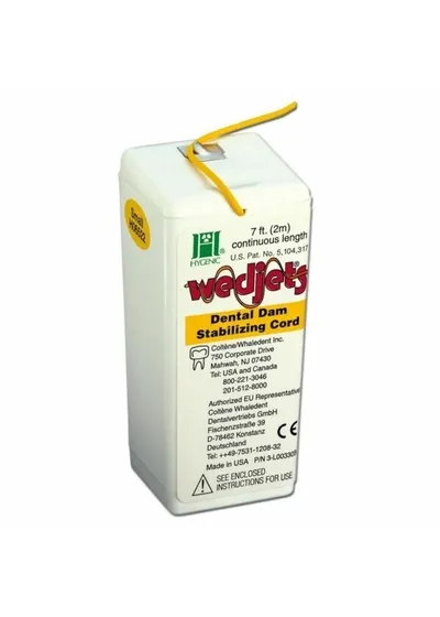 WEDJETS STABILIZING CORD - фиксирующий корд для коффердама, 2 м, размер S (желтый)