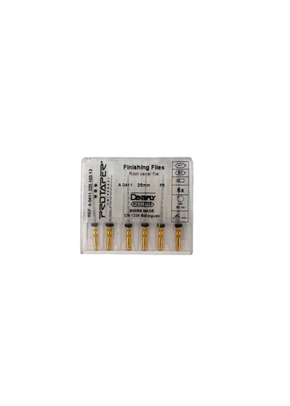 Каналораширитель машинный, Maillefer, PROTAPER Universal, F5, длина 25 мм, никель-титан, 6 шт