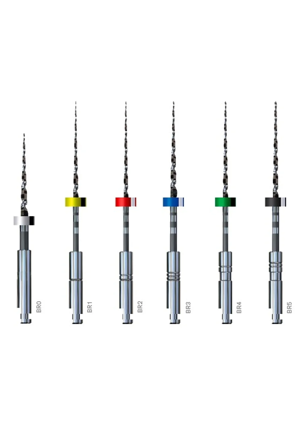 Bio RaCe Basic - базовый набор файлов (BRO-19 мм, BR1, BR2, BR3, BR4, BR5), 31 мм, 6 шт