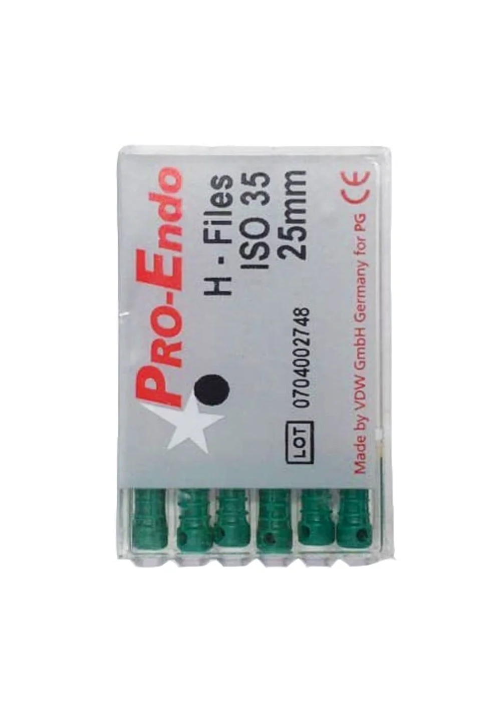 Файл ручной, VDW, H-files Pro-Endo, сталь, 25 мм, №35, 6 шт