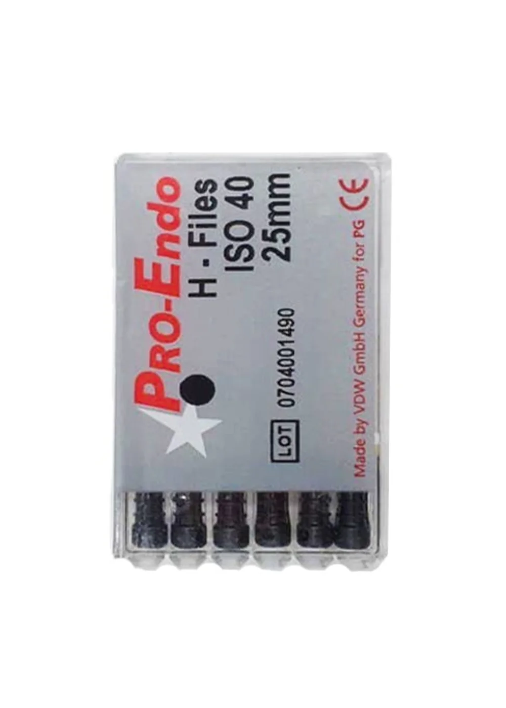 Файл ручной, VDW, H-files Pro-Endo, сталь, 25 мм, №40, 6 шт