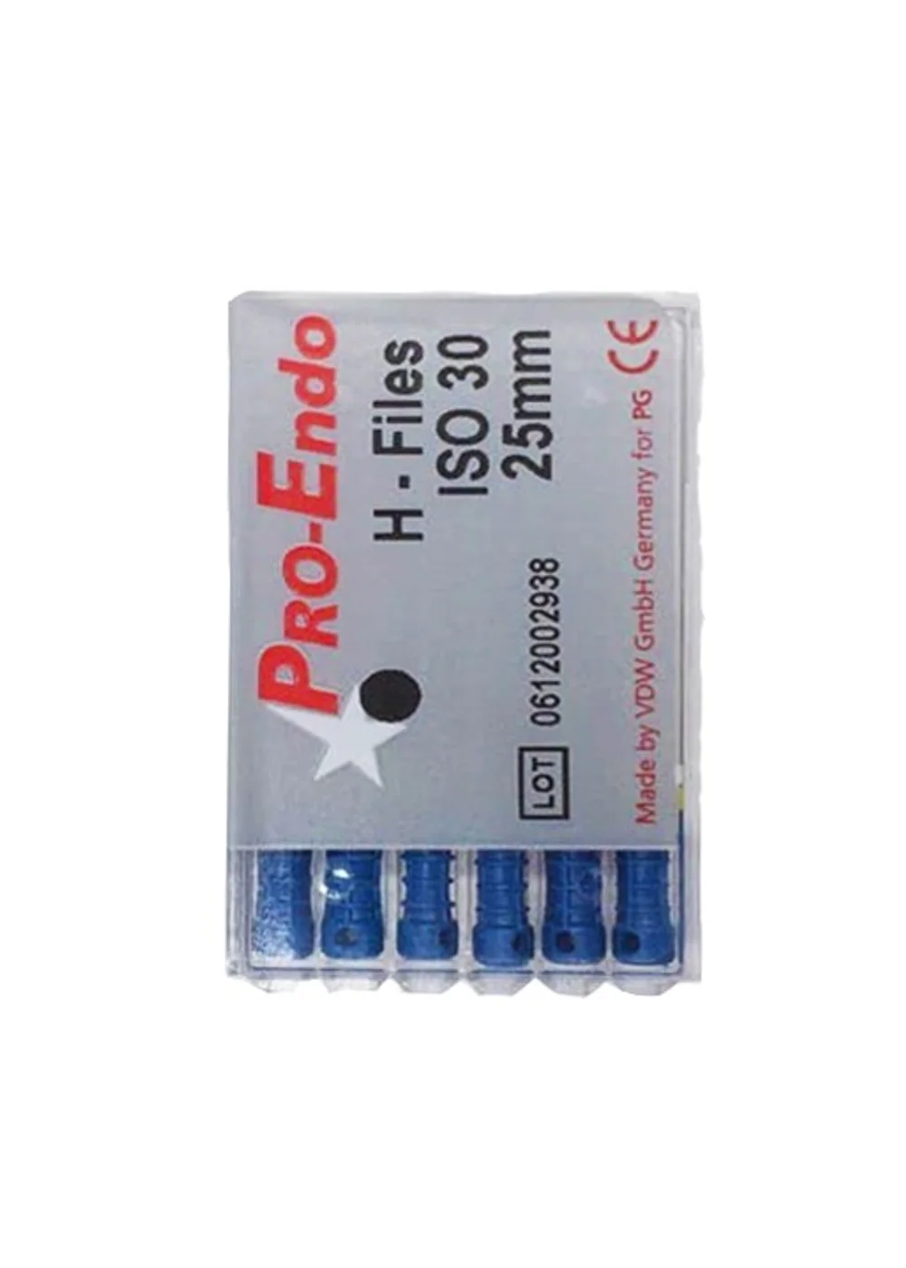 Файл ручной, VDW, H-files Pro-Endo, сталь, 25 мм, №30, 6 шт