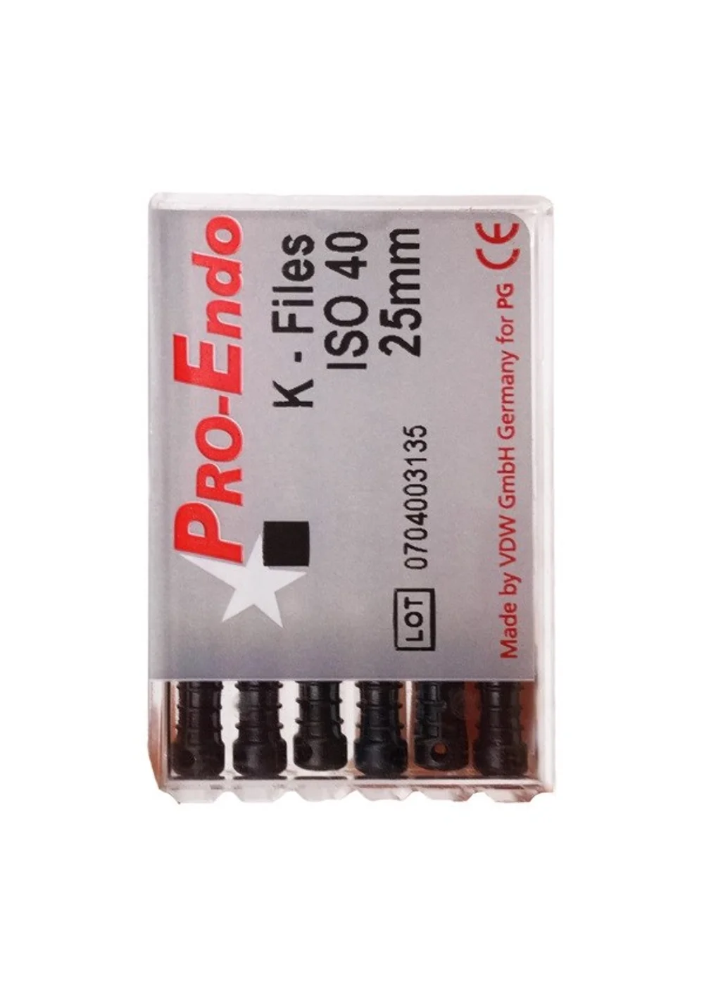 Ручной файл, VDW, К-files Pro-Endo, №40, 25 мм, 6 шт
