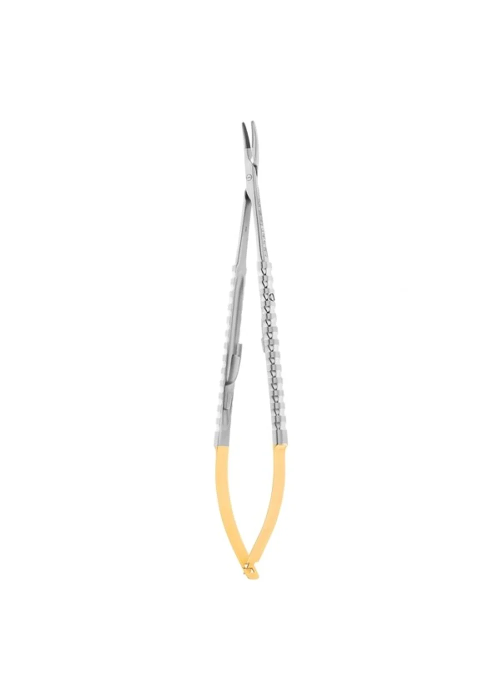 Иглодержатель микрохирургический изогнутый Micro-Nadelhalter TC, 18 см