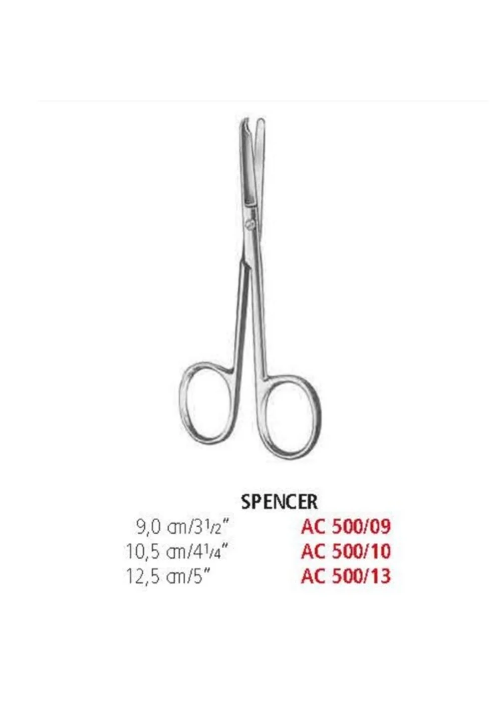 Ножницы лигатурные SPENCER, длина 12,5 см