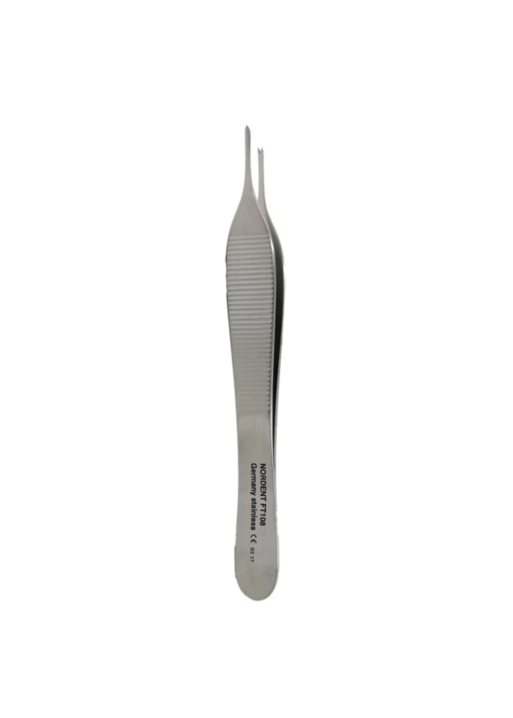 Щипцы Nordent Adson #108, 120 мм, тканевые, зубчатые