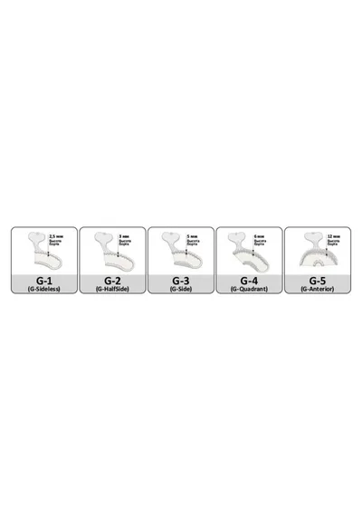 Bitetray - частичные сетчатые ложки для одномоментного снятия оттиска, G3 Side, 50 шт