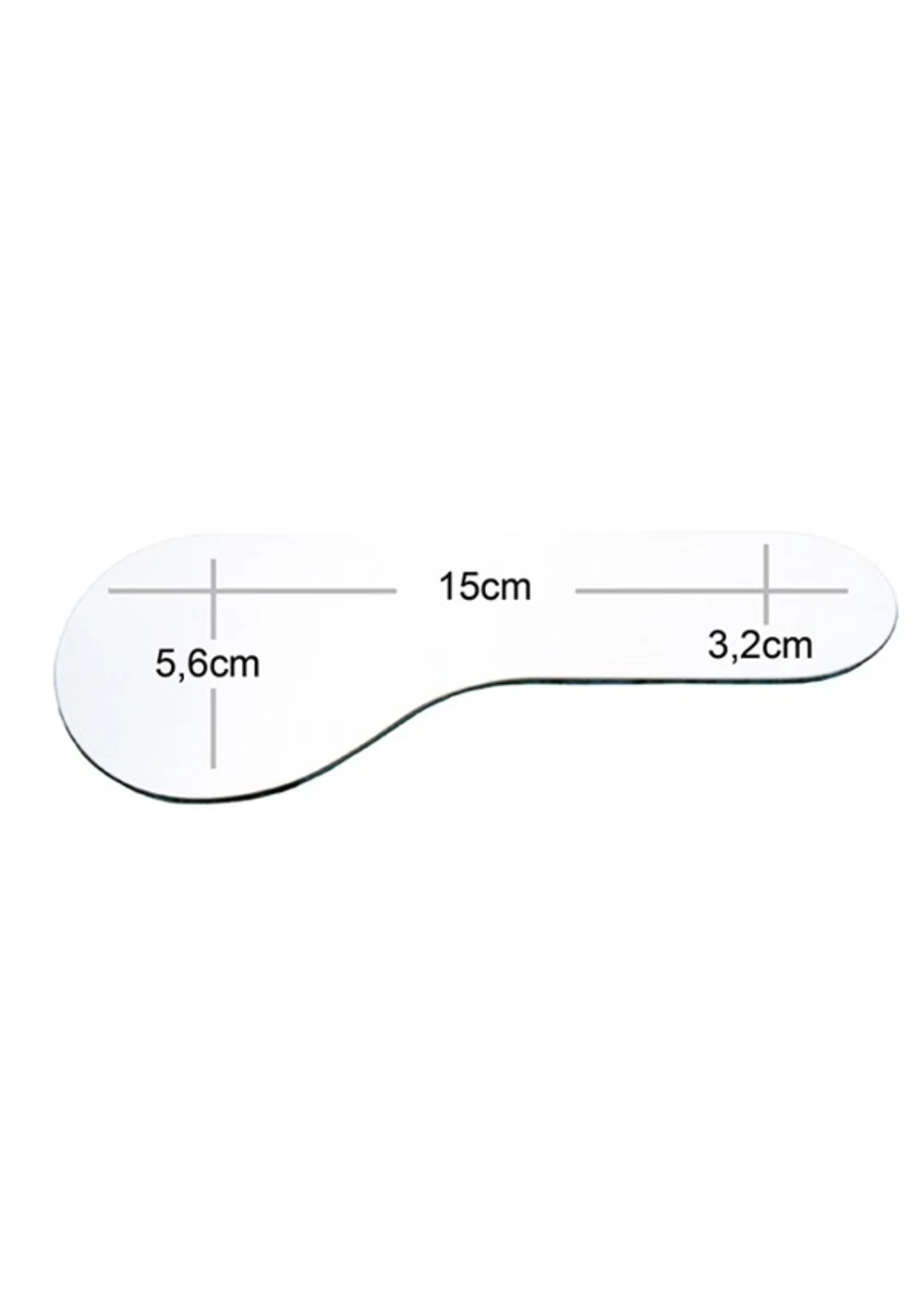 Зеркало, Acteon, лингвальное, титановое, узкое, двустороннее, 15x3,2x5,6 см