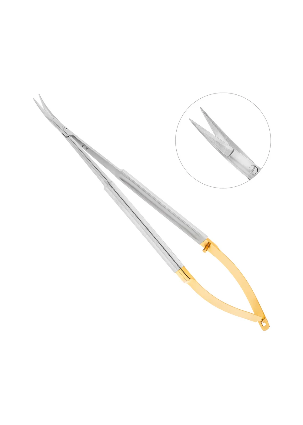 HLW 40-48B - ножницы хирургические изогнутые Micro Schere TC, 170 мм