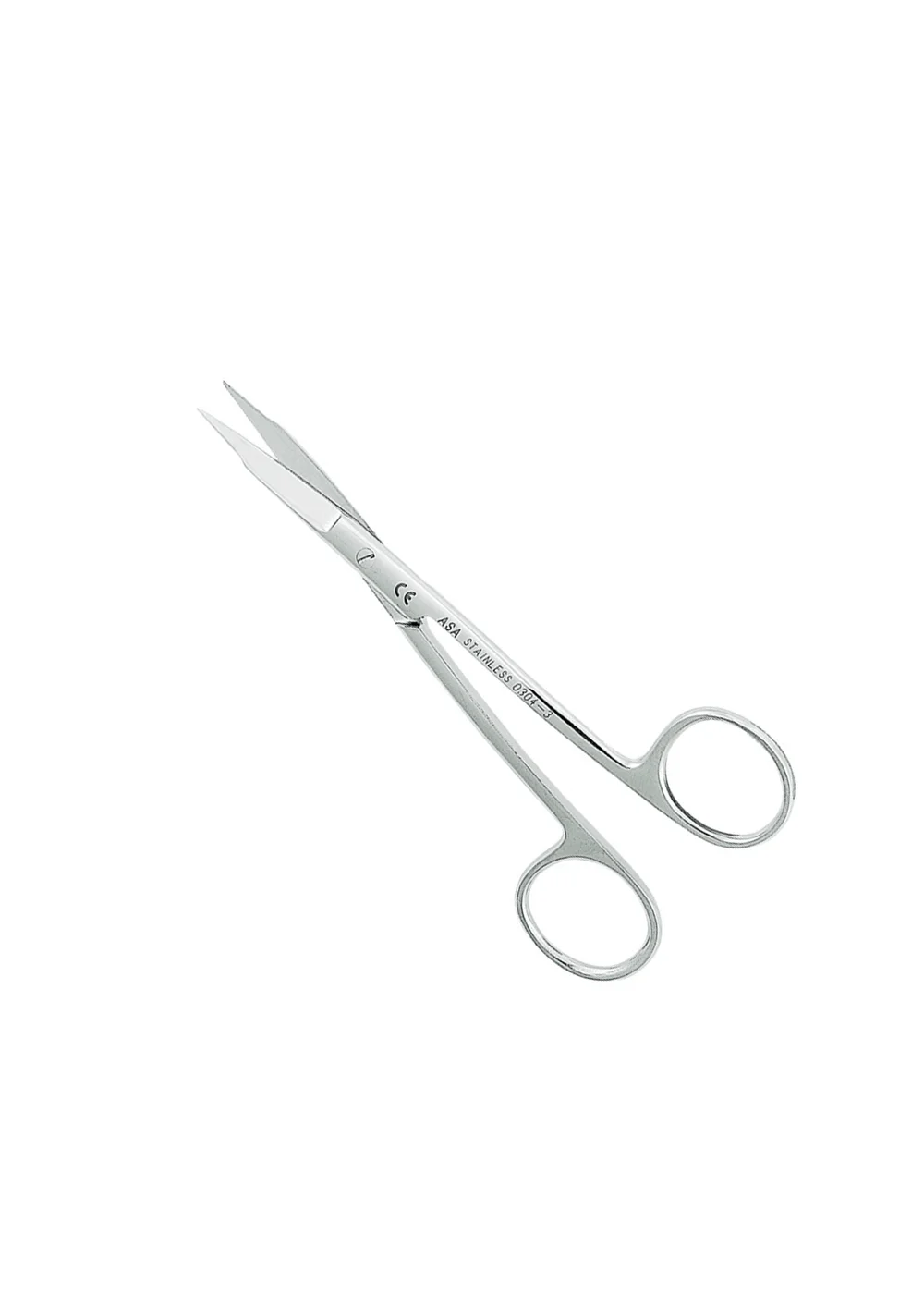 Asa Dental 0304-3 - ножницы для десны изогнутые, зубчики на одном лезвии, 13 см