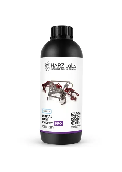 Фотополимер HARZ Labs Dental Cast Cherry 1 кг