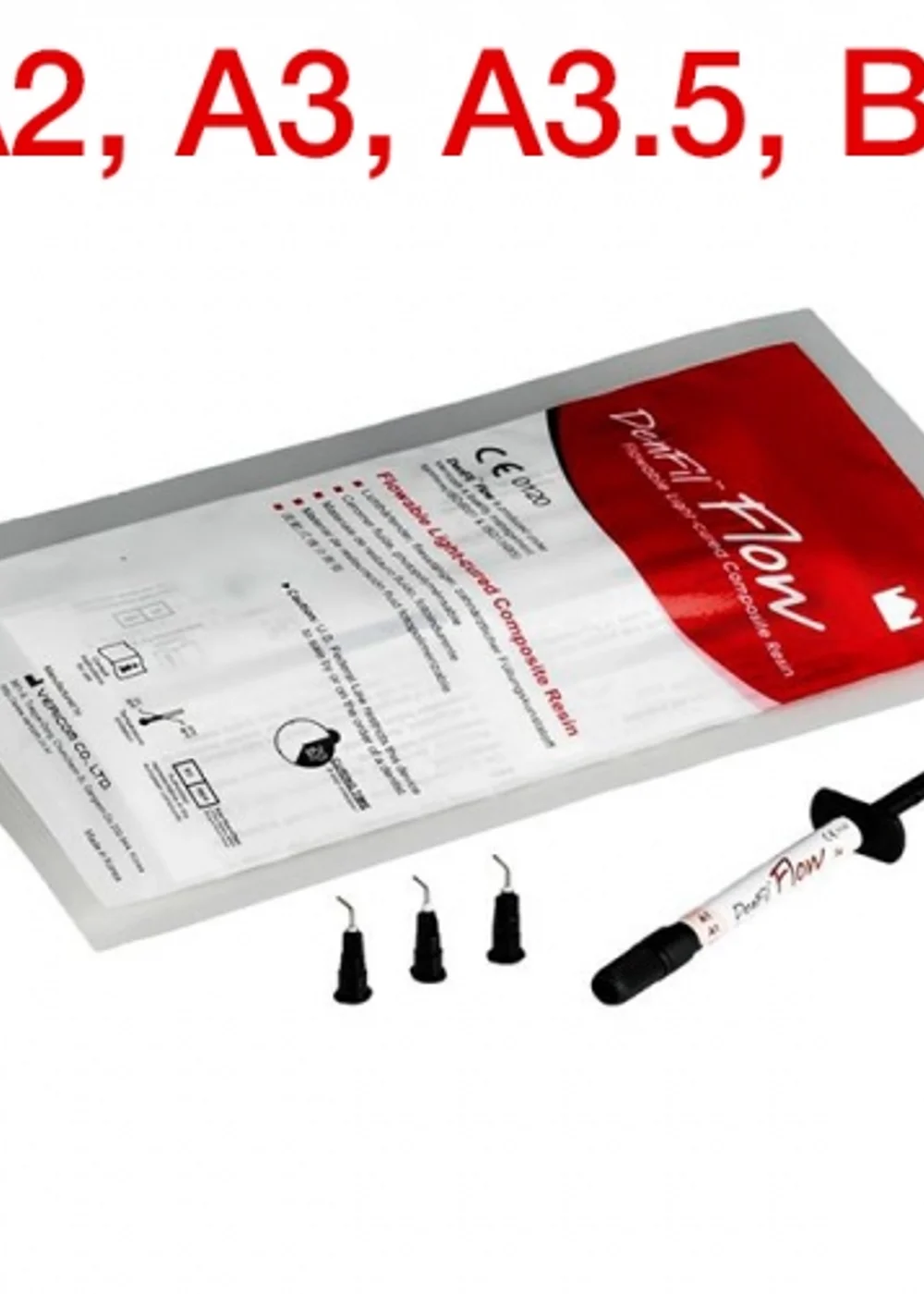 DenFil Flow набор 4 шпр. х 2 г (A2, A3, A3.5, B2), Vericom Co Ltd FR102-A000