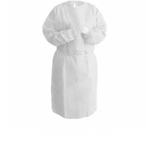 Халат нестерильный, хирургический Лайт тип-2 р.52-54, спанбонд пл.42 г/м2, рукав на манжете, белый (10шт.) НОВИСЕТ