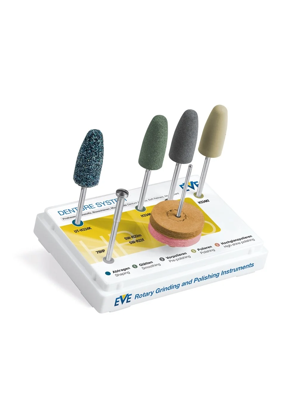 Набор полиров EVE DENTURE SYSTEM HP 125 (7 полиров), 9045DN007