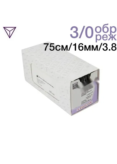 Шовный материал Johnson&Johnson Vicryl 3-0 75 см обратная игла 16 мм