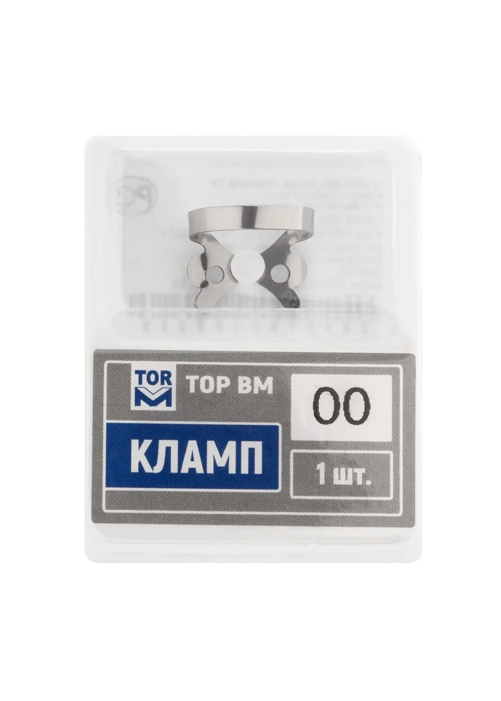 Кламп, ТОР, № 00, для резцов и клыков, нержавеющая сталь
