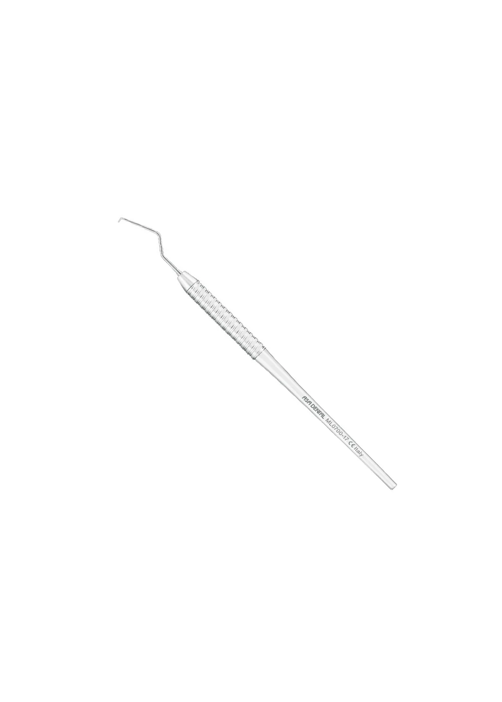Asa Dental ML0700-17 - зонд N17 односторонний изогнутый в двух местах Leonardo с полой легкой ручкой