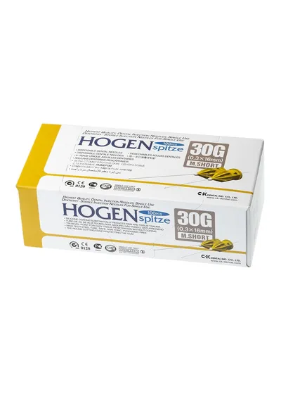 Игла карпульная, C-K DENTAL, Hogen Spitze 30G 16мм