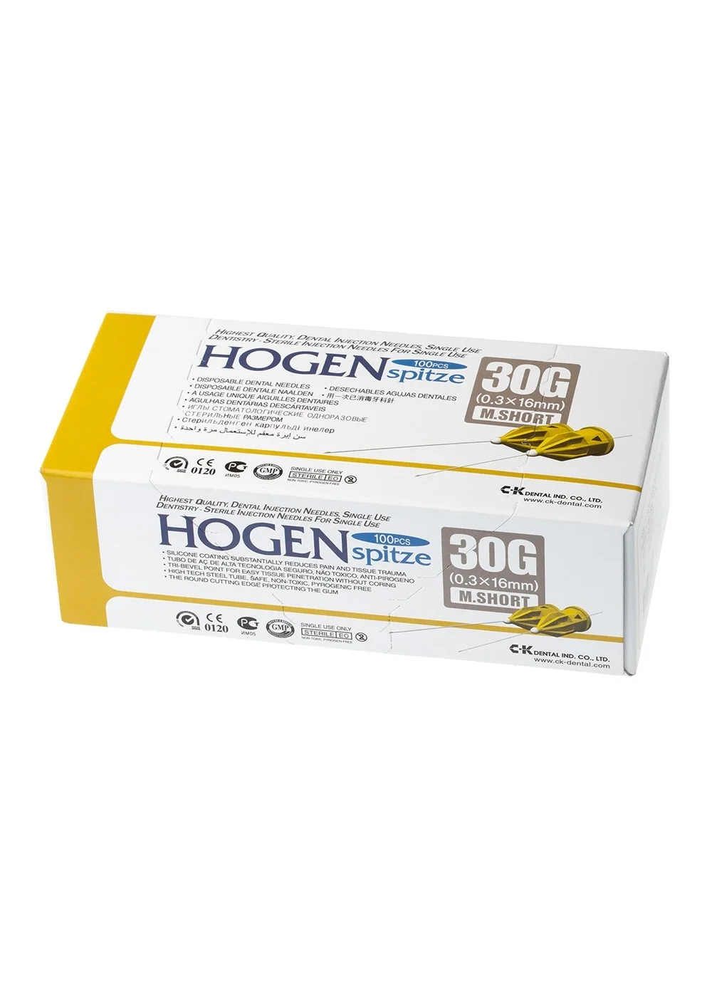 Игла карпульная, C-K DENTAL, Hogen Spitze 30G 16мм