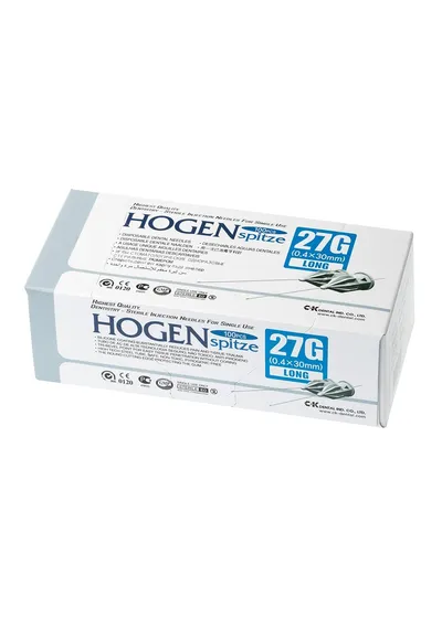 Игла карпульная, C-K DENTAL, Hogen Spitze 27G 30мм