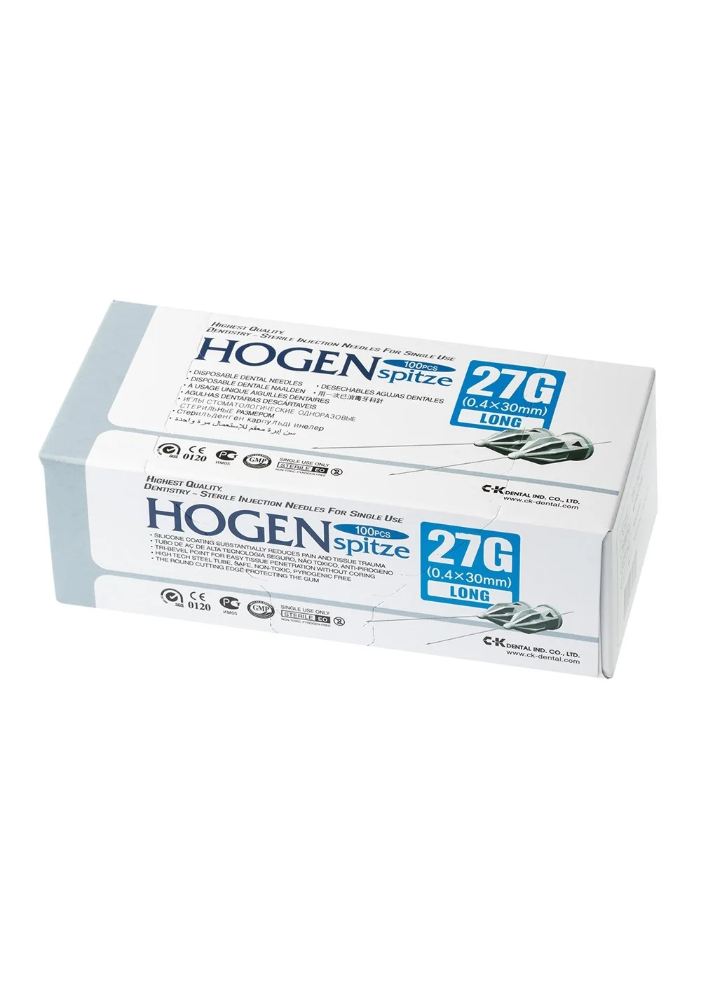 Игла карпульная, C-K DENTAL, Hogen Spitze 27G 30мм