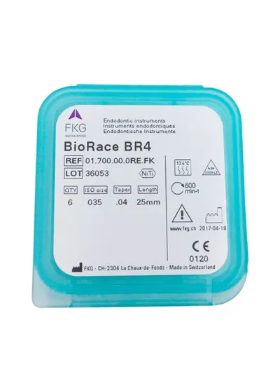 Bio RaCe - эндодонтические файлы, BR4, конус 4%, 25 мм, №35, 6 шт