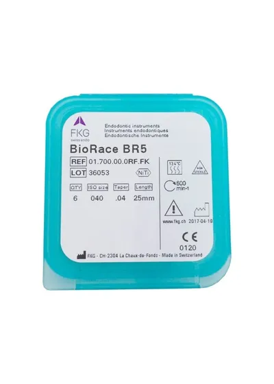 Bio RaCe - эндодонтические файлы, BR5, конус 4%, 25 мм, №40, 6 шт