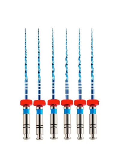 Машинный файл, Eurofile, UltraFiles Blue (Heat Activation), 25 мм, конус .06, №30, никель-титан, 6 шт