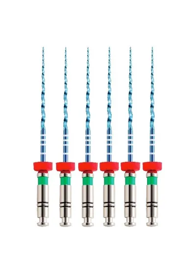 Машинный файл, Eurofile, UltraFiles Blue (Heat Activation), 25 мм, конус .06, №35, никель-титан, 6 шт